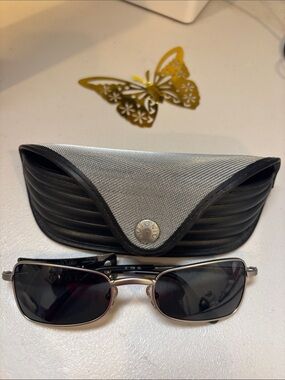 Dior Men’s Silver Frame Black Lens Sunglasses with Protective Case